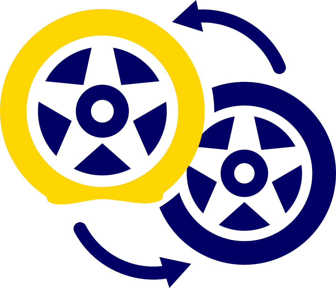 Barum Tyre exchange Icon Blue-Yellow Broke to New